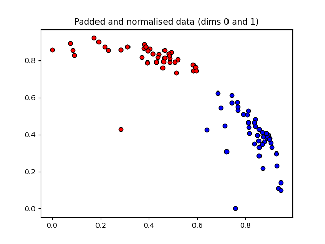 Padded and normalised data (dims 0 and 1)